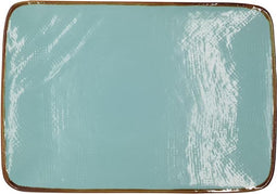 Vivi Oggi - Dinerborden - 28cm x 19.5cm - Rechthoekig - Turquoise - Kerst
