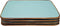 Vivi Oggi - Dinerborden - 28cm x 19.5cm - Rechthoekig - Turquoise - Kerst