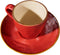 Vivi Oggi - Espressokopjes - Kleurrijk - Kop met Schotel - Set van 6 - 50ml - Kerst