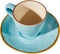 Vivi Oggi - Espressokopjes - Kleurrijk - Kop met Schotel - Set van 6 - 50ml - Kerst
