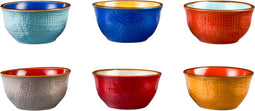 Vivi Oggi - Mini schaaltjes - Sauskommetjes - Streetfood set van 6 - Ø 7.5cm - Kerst - Italië