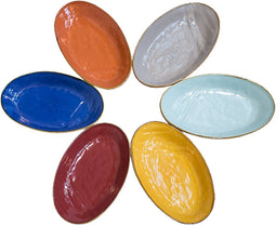 Vivi Oggi - Serveerschaal - Schalen - Set van 6 - Kleurrijk - 26cm - Cadeau - Verjaardag - Italië