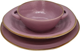 Vivi Oggi - Serviesset - Dinerbord - Diep Bord - Soepkom - Paars - Lila - Italië