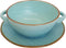 Vivi Oggi - Soepkom met Onderbord - Serviesset - Turquoise - Italië - Kerst