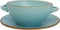 Vivi Oggi - Soepkom met Onderbord - Serviesset - Turquoise - Italië - Kerst