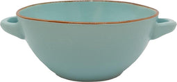 Vivi Oggi - Soepkommen met oor - Ø 15cm - Turquoise - Kerst - Italië