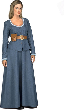 VIVING COSTUMES / JUINSA - Blauw Western kostuum voor dames - M / L