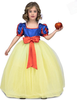 VIVING COSTUMES / JUINSA - Geel en blauw ballroomprinseskostuum voor meisjes - 10-12 jaar