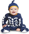 VIVING COSTUMES / JUINSA - Klein blauw skelet kostuum voor baby's - 7 - 12 maanden - Kinderkostuums