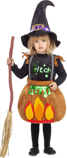 VIVING COSTUMES / JUINSA - Kleine kookpot heks kostuum voor meisjes - 1-2 jaar