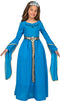 VIVING COSTUMES / JUINSA - Kostuum met blauwe middeleeuwse prinsestiara voor meisjes - 7 - 9 jaar