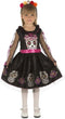 VIVING COSTUMES / JUINSA - Mini calaveras Dia de los Muertos kostuum voor meisjes - 140/152 (10-12 jaar)