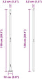 vidaXL - Heipalen - met - Basisplaten - 13 - stuks - Ø32mm - 78,5cm - Gegalvaniseerd - Staal