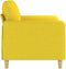 vidaXL - Tweezitsbank - 120 - cm - stof - lichtgeel