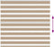 vidaXL - Zebra - Blind - 165x100 - cm - stofbreedte - 160,9 - cm - polyester - zandbruin