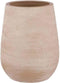 Mica Decorations Vaas Victor rond beige terracotta mat - H 30 x Ø 25 cm - Bloempot hoog - Bloemenvaas