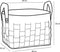 Mica Decorations Opbergmand - Set van 3 - L40 x B30 x H30 cm - Kurk/Vilt - Zwart (set van 3)