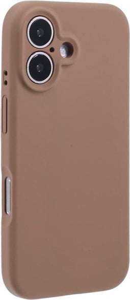 Lunso Geschikt voor iPhone 16 Plus hoesje - Flexibel siliconen Backcover - Bruin