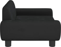 vidaXL Kinderbank 70x45x33 cm fluweel zwart