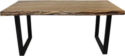 Eettafel SoHo - 175x90x77 - Naturel/zwart - Acaciahout/ijzer