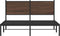 vidaXL - Bedframe - zonder - matras - metaal - bruin - eikenkleurig - 150x200 - cm