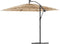 vidaXL - Parasol - met - stalen - paal - 290x290x238 - cm - bruin