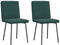 vidaXL - Eetkamerstoelen - 2 - st - fluweel - donkergroen