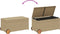vidaXL - Tuinbox - met - wielen - 190 - L - poly - rattan - gemengd - beige