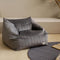 Nobodinoz Chelsea Velvet zitzak Slate Grey