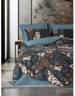 Beddengoedset - Dekbedovertrek 240 x 220 cm + 2 kussenslopen 60 x 60 cm - 100% katoen - Petrol Groen (2 stuks)