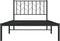 vidaXL - Bedframe - met - hoofdbord - metaal - zwart - 100x190 - cm