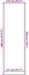 vidaXL - Deurmat - 115x400 - cm - zwart
