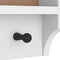 vidaXL - Wandkapstok - SANDNES - wit - 45x12x35 - cm - massief - grenenhout