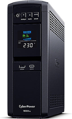 Cyberpower CP1600EPFCLCD - UPS - 1,6 kVA 1000 W Zuivere sinus - Zwart