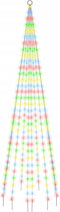 vidaXL - Vlaggenmast - kerstboom - 310 - LED's - meerkleurig - 300 - cm