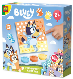 SES Bluey - Vingerafdruk Verf Kunstwerk - Creatieve set voor kinderen