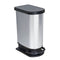 Rotho Paso - Pedaalemmer - 50 l - Zilver Metallic