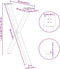 vidaXL - Eettafelpoten - 2 - st - X-vormig - 80x(72-73) - cm - staal - zwart