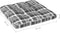 vidaXL - Palletkussen - 80x80x12 - cm - stof - ruitpatroon - grijs