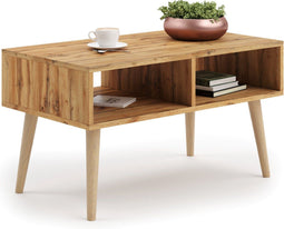 Salontafel - 90x50x55 cm - beukenhout - houtkleur