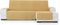 Hoes voor chaise longue met korte armleuning rechts Eysa MONTBLANC Mosterd 100 x 110 x 290 cm