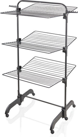 Leifheit Comfort Tower 420 - Droogtoren 42 m drooglengte - Inclusief wieltjes en kledinghangers - Zwart