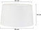 Mexlite K58942S - Lampenkap - E27 fitting - Ø30cm - Wit