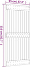 vidaXL - Schuifdeur - met - beslag - 95x210 - cm - massief - grenenhout