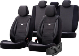 Otom Stoelhoezenset Selectedfit Sports 2 Mm Zwart 11-delig
