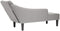vidaXL - Chaise - longue - met - rechterarmleuning - stof - wolk - grijs