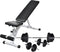 vidaXL - Trainingsbank - met - halterset - 60,5 - kg