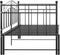 vidaXL - Slaapbankframe - uittrekbaar - metaal - zwart - 90x200 - cm