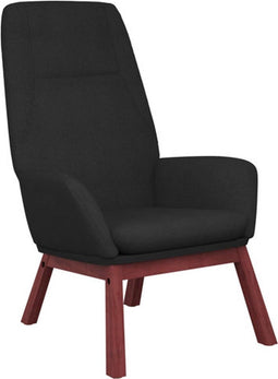vidaXL Relaxstoel stof zwart