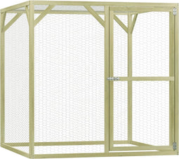 vidaXL - Kippenhok - 1,5x1,5x1,5 - m - geïmpregneerd - grenenhout - en - staal